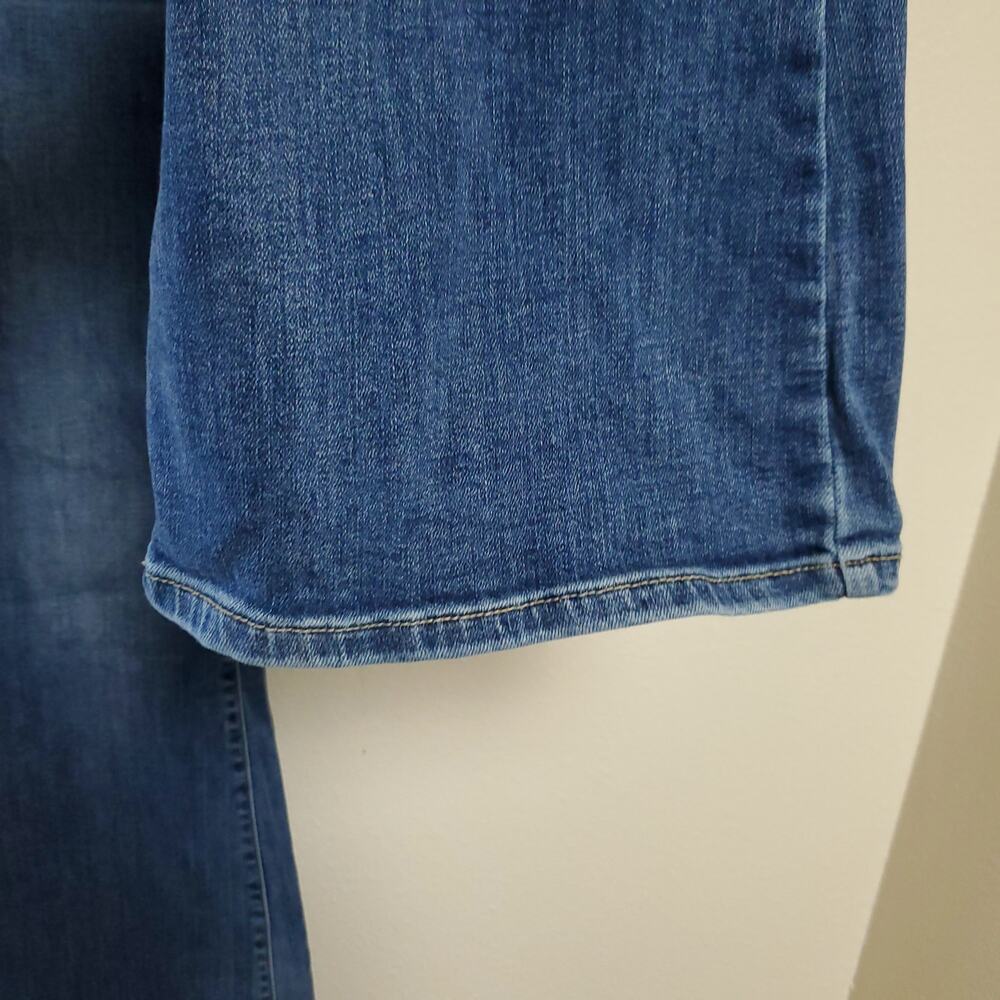 JUDY BLUE Flare High Rise Button Flap Pocket Dark Wash Stretch Jeans - Picture 7 of 12